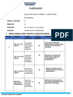 Planificador 3 Bimestre Educacion para El Trabajo-2do Secundaria