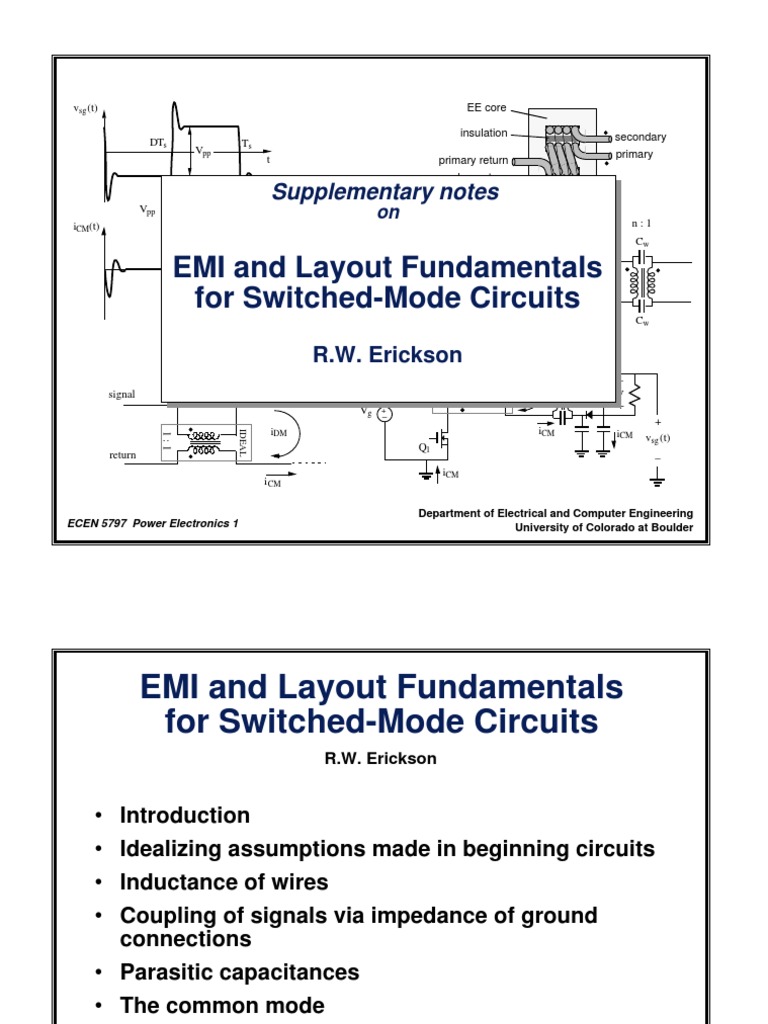 EMI and Layout in Power Electronics | PDF | Inductance | Capacitor