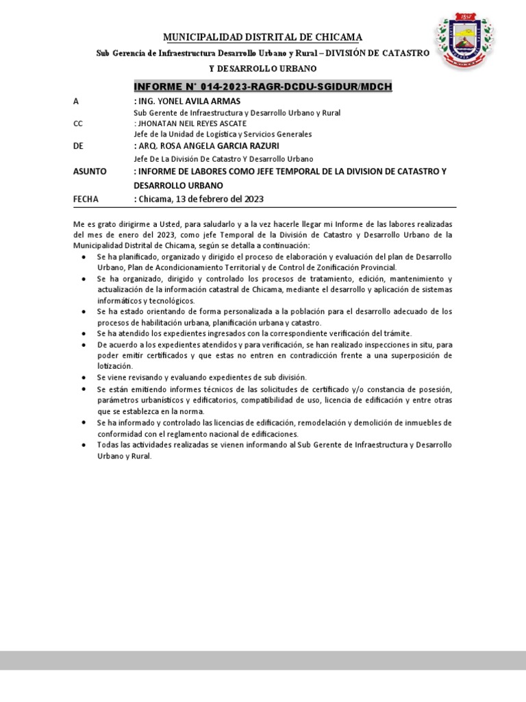 Informe de Labores PDF