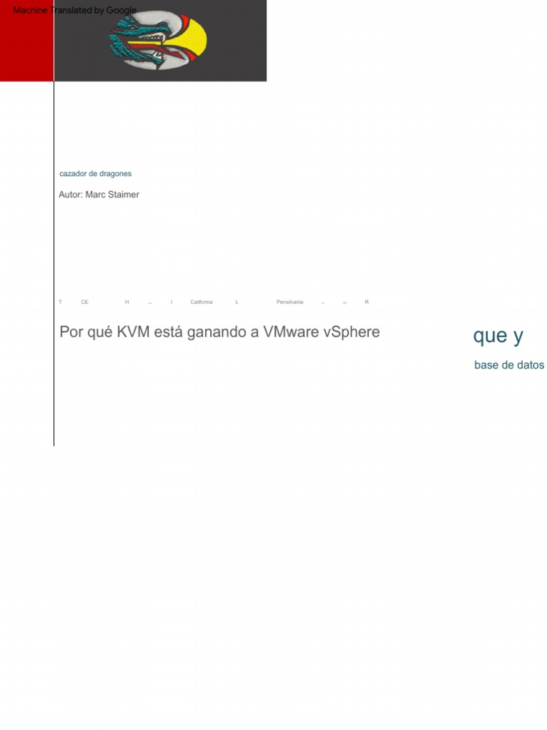 Why KVM Is Winning PDF V Mware Computación en la nube