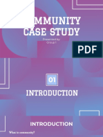 COMMUNITY CASE STUDY (Group 1)