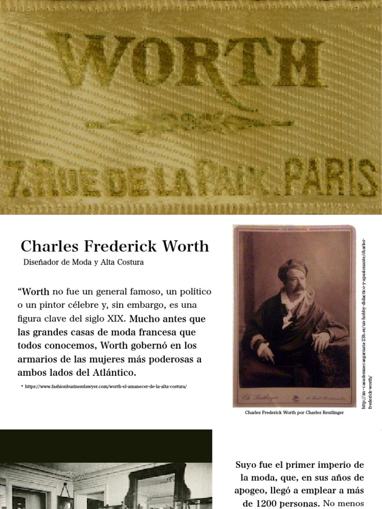 Charles Worth: Pionero de la Alta Costura | PDF | Viajes y turismo | Arte