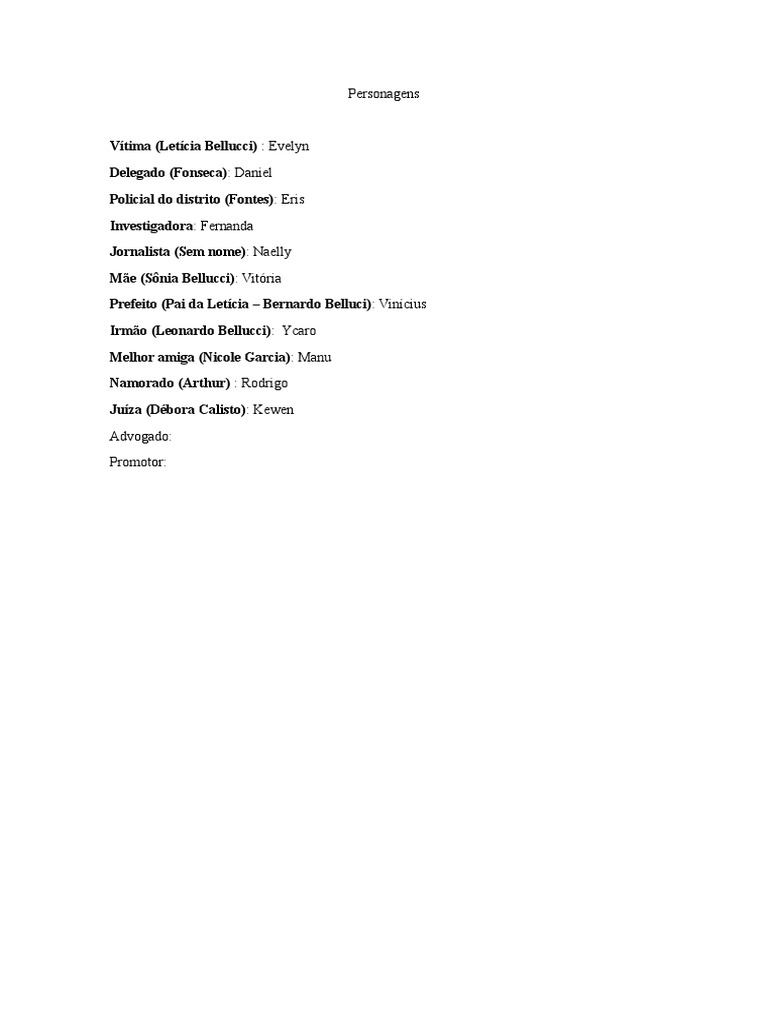 Roteiro Filme Pdf Tempo Família