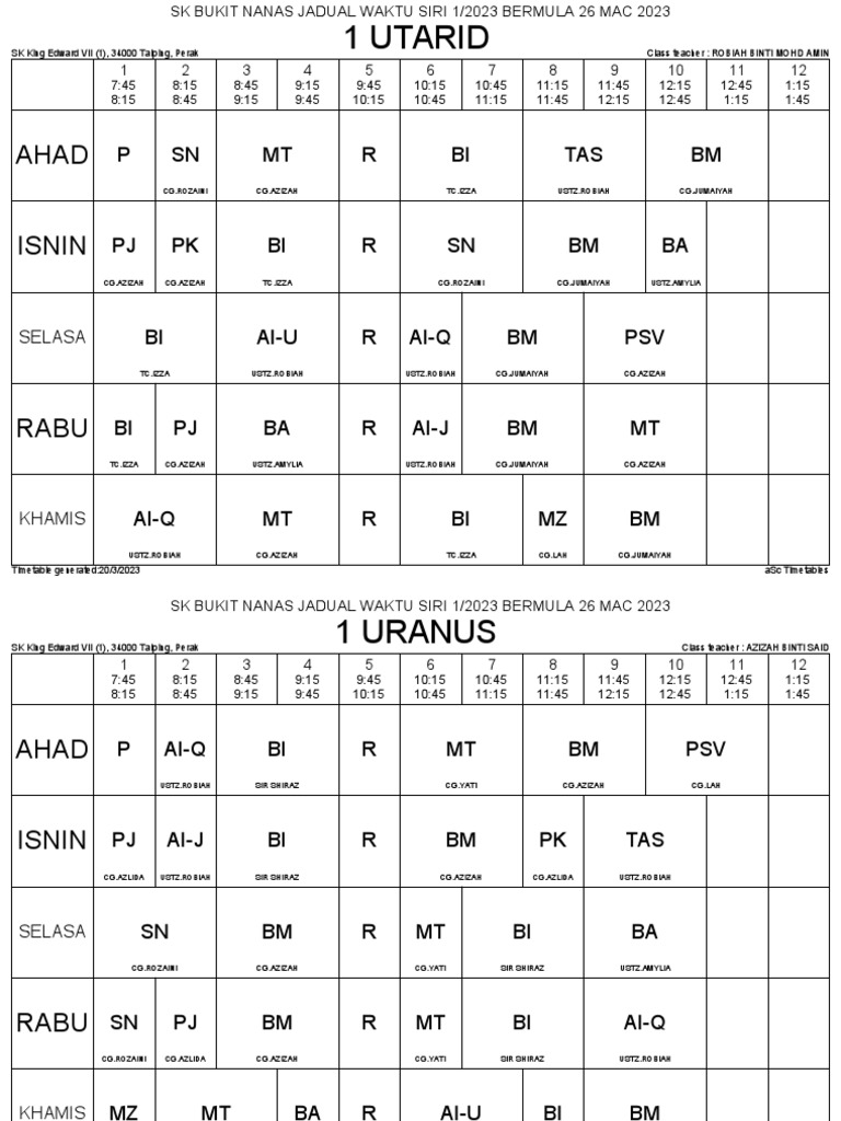 Jadual 2023 siri 1 06 kelas pdf