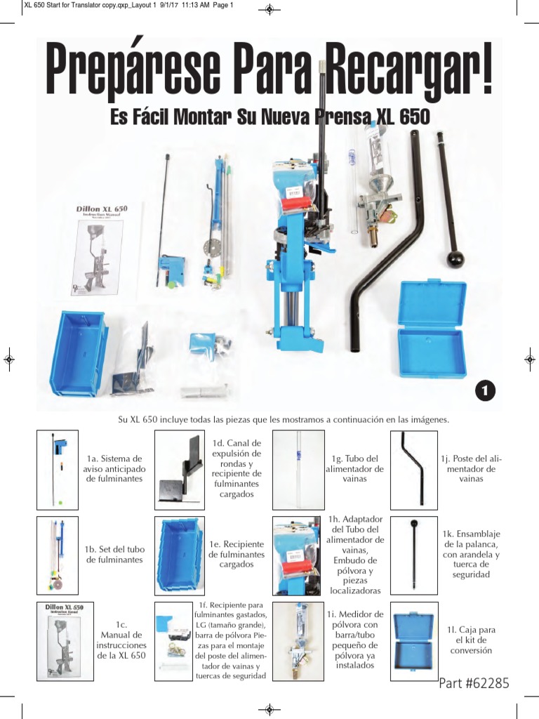 Montaje de la Prensa Dillon XL 650 | PDF | Bienes manufacturados ...