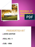 Process of Training and Development