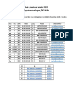 Aulas y Horarios Del Semestre 2022-2 ALUMNOS