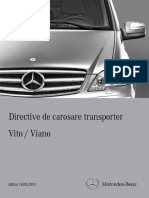 Mercedes Benz - Aufbaurichtlinien Transporter Vito / Viano 2010 Romanian
