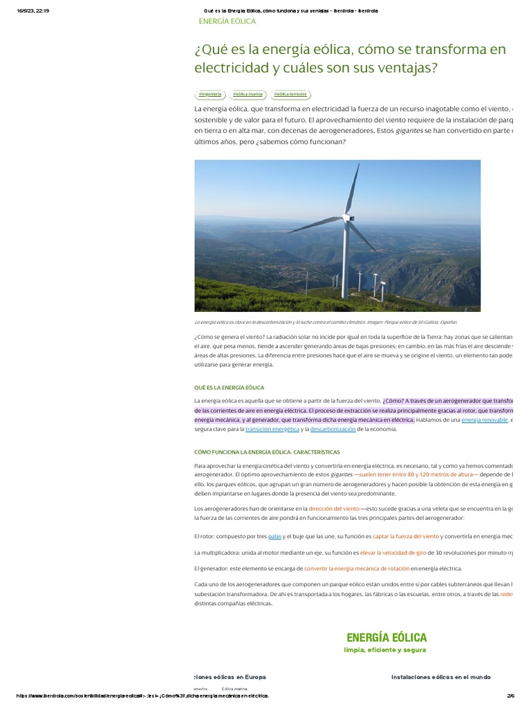 Image Result For Energa Elica Qu Es Cmo Funciona Y Sus Ventajas Iberdrola