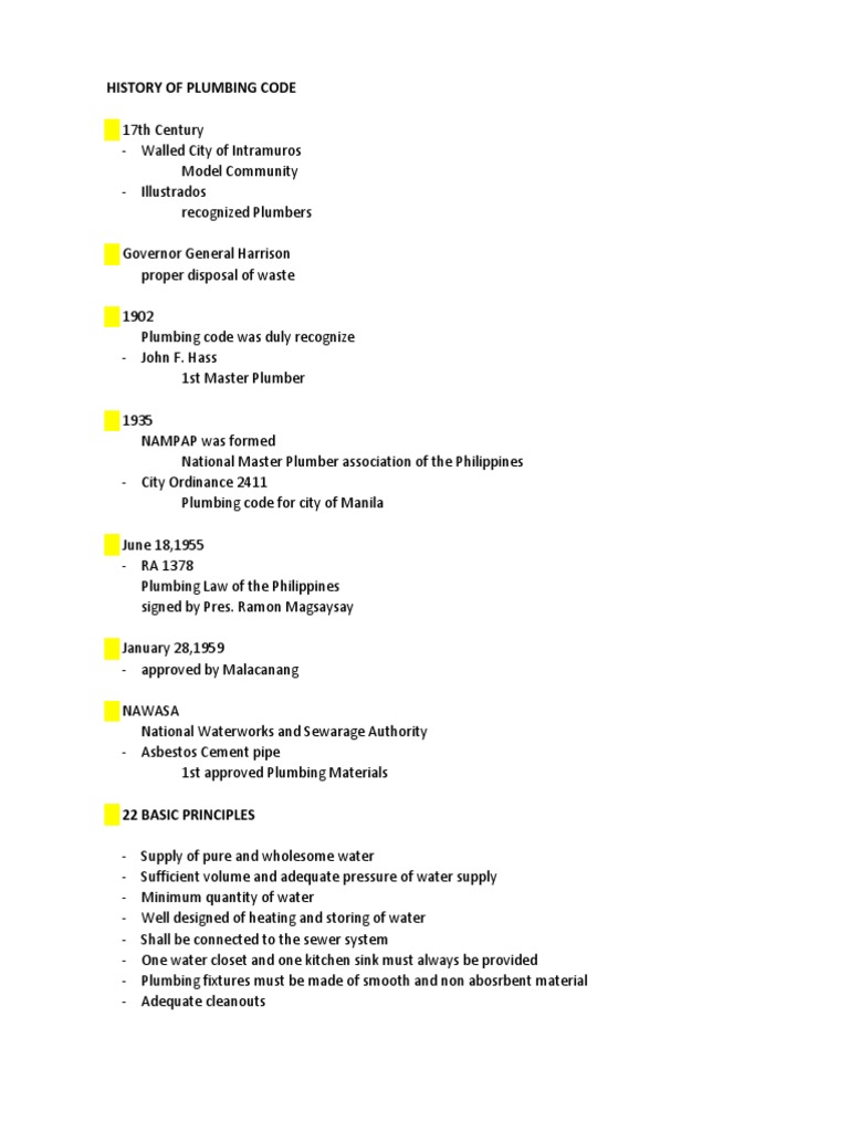 Plumbing Code History and Standards | PDF | Sanitary Sewer | Plumbing