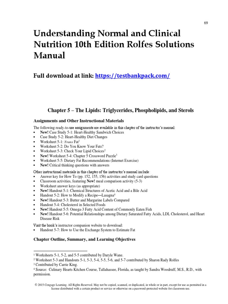 UNDERSTANDING NORMAL AND CLINICAL NUTRITION PDF visual data 5