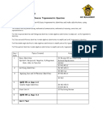 3 PreCalculus Unit 3 Assignment Sheet 2020