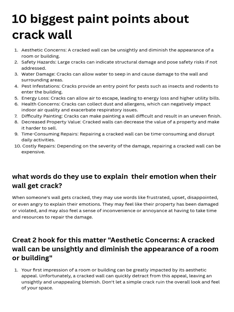 Top 10 Issues with Cracked Walls | PDF | Law