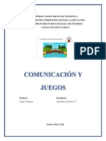 Importancia de La Comunicación en El Mundo Actual Por Medio Del Juego