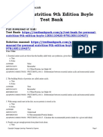Personal Nutrition 9th Edition Boyle Test Bank Download