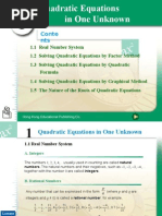 Chapter 1 Quadratic Equations in One Unknown