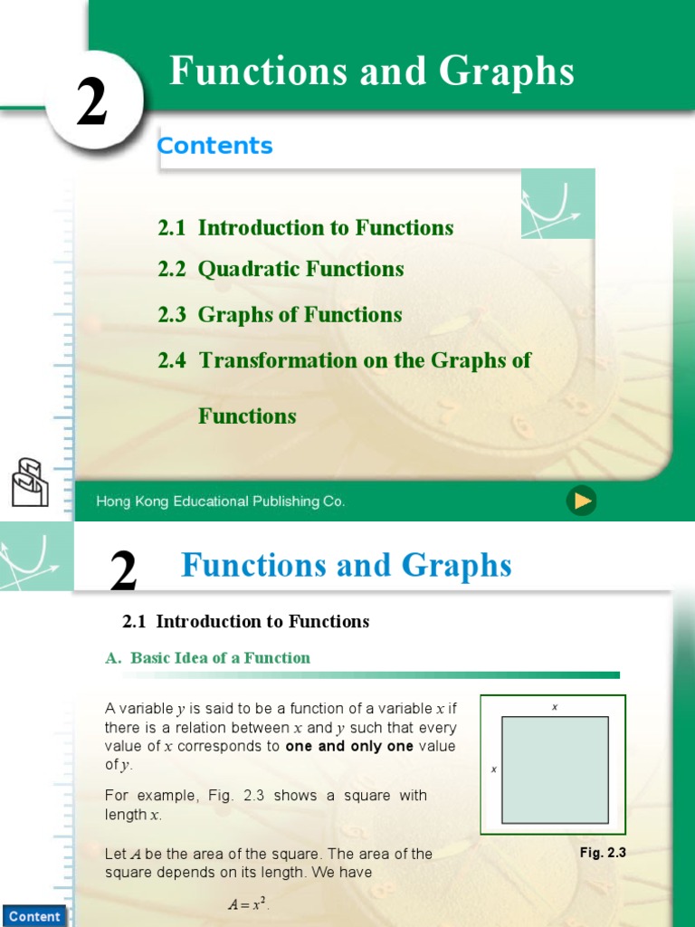 Chapter 2 Functions and Graphs | PDF | Function (Mathematics ...