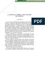 La Ontologia Juridica Como Filosofia Del Derecho