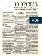 Diario Oficial de La República de Chile, Edición Número 1 Del Día Jueves 1° de Marzo de 1877. Ministerio Del Interior, República de Chile, Santiago