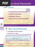 Chapter 7 More About Polynomials