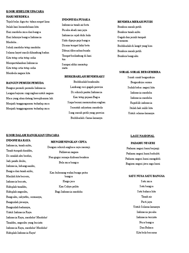 Lagu Paduan Suara 17 An | PDF