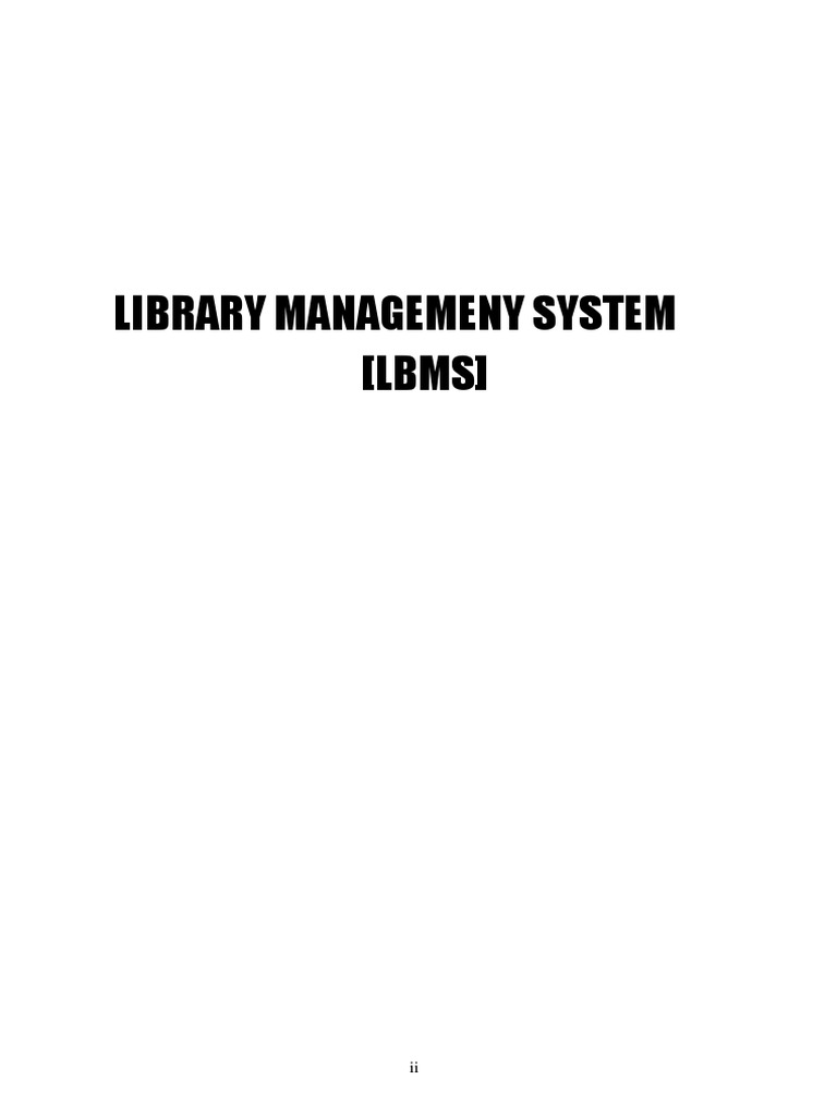Library Management System | PDF