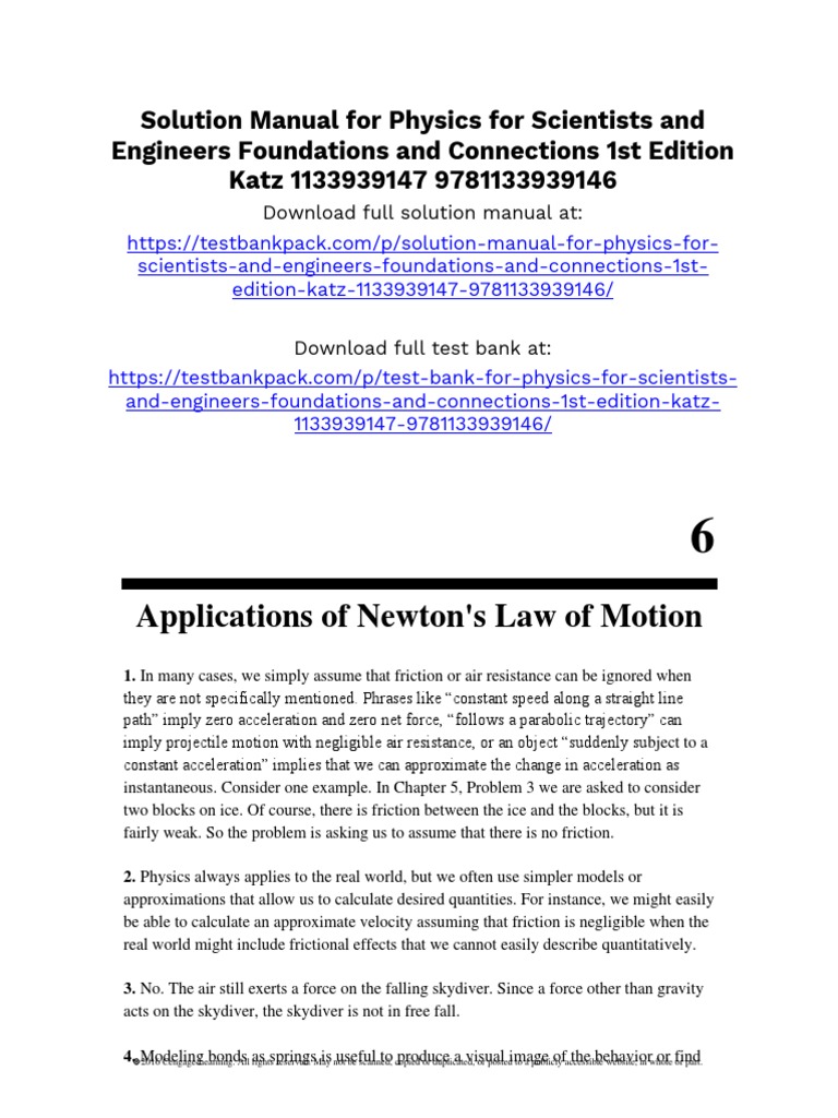 Physics For Scientists and Engineers Foundations and Connections 1st ...