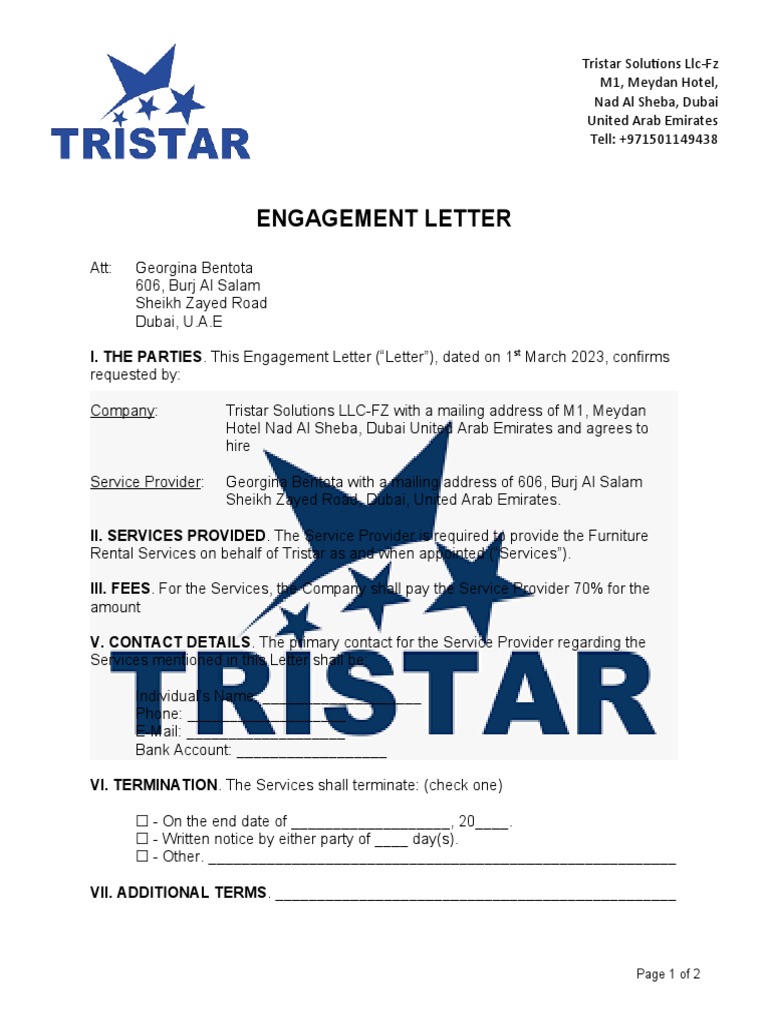 Engagement Letter Template | PDF
