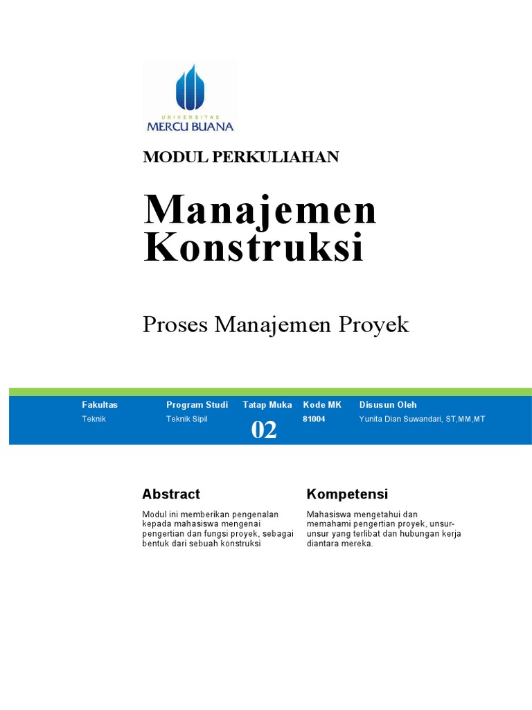 Rangkuman Modul 2 Project Management Processes 2020 | PDF