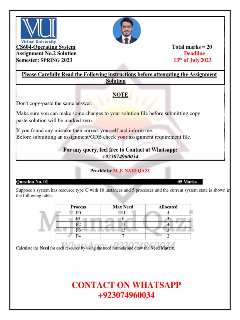 CS604 Assignment 2 Solutions 2025 | PDF