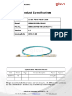 Om4 MM LC Upc To SC Upc 1m Duplex Fiber Optic Patch Cable Data Sheet 220012