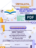 Biology INVESTIGATORY PROJECT REPORT ON GENE THERAPY 