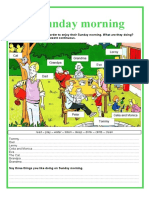 Present Continuous Sunday Morning Grammar Drills - 140862