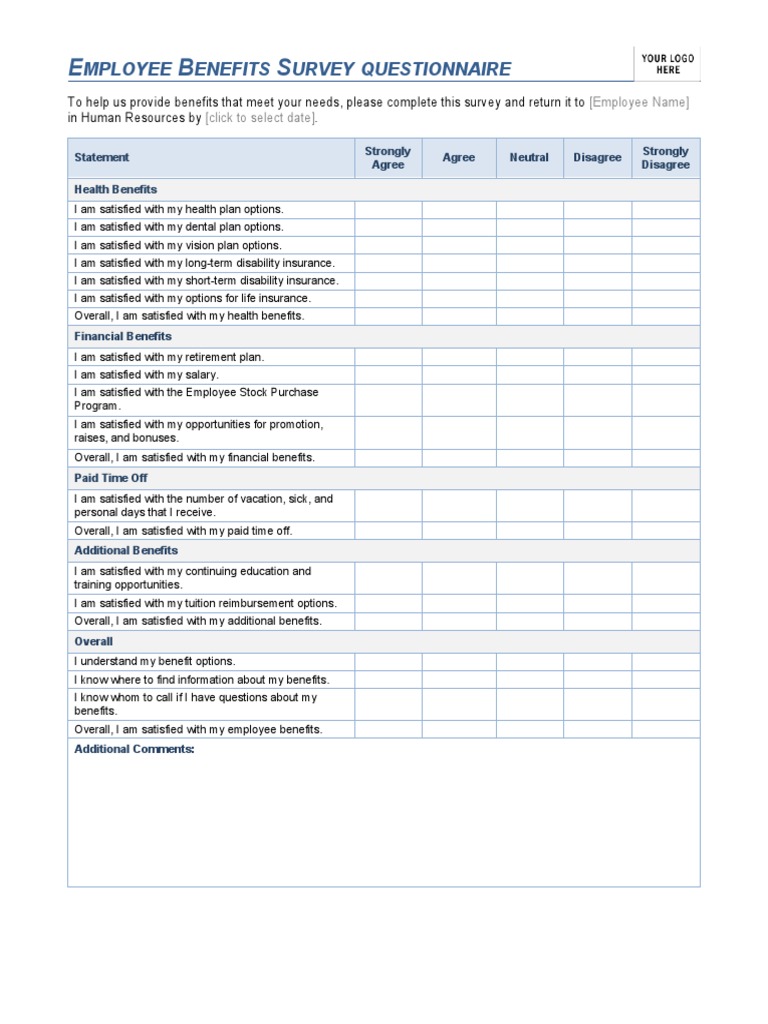 Employee Benefits Satisfaction Survey | PDF