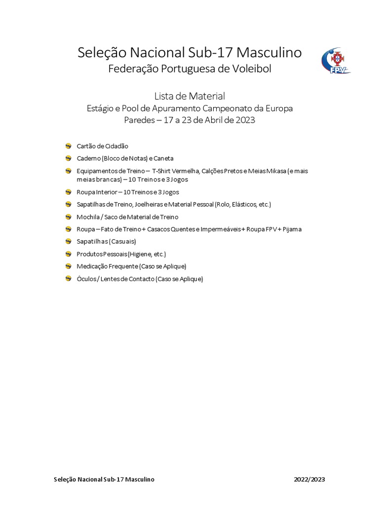 Lista de Material PACE Abril 2023 SN Sub17 M PDF