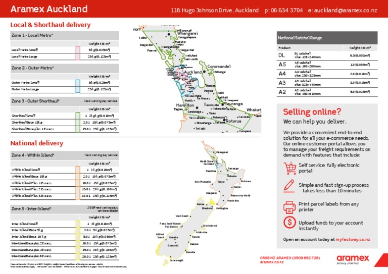 Aramex Shipping Rates and Locations | PDF