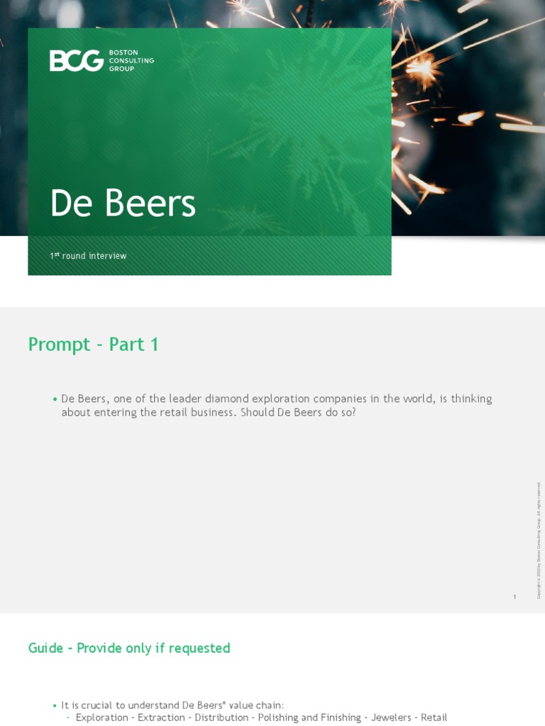 BCG de Beers | PDF | Business | Finance & Money Management