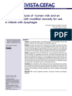 Osmolality Analysis of Human Milk and An Infant Formula With Modified Viscosity For Use in Infants With Dysphagia