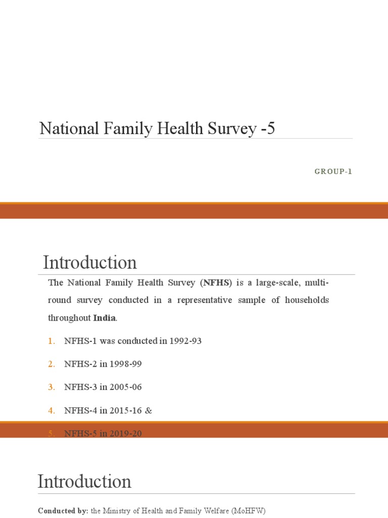 NFHS 5 | PDF
