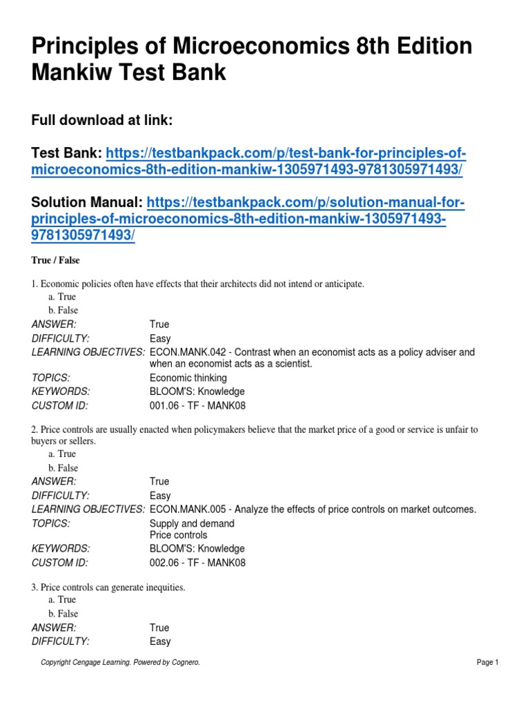 PRINCIPLES OF MICROECONOMICS 8TH EDITION visual data 8