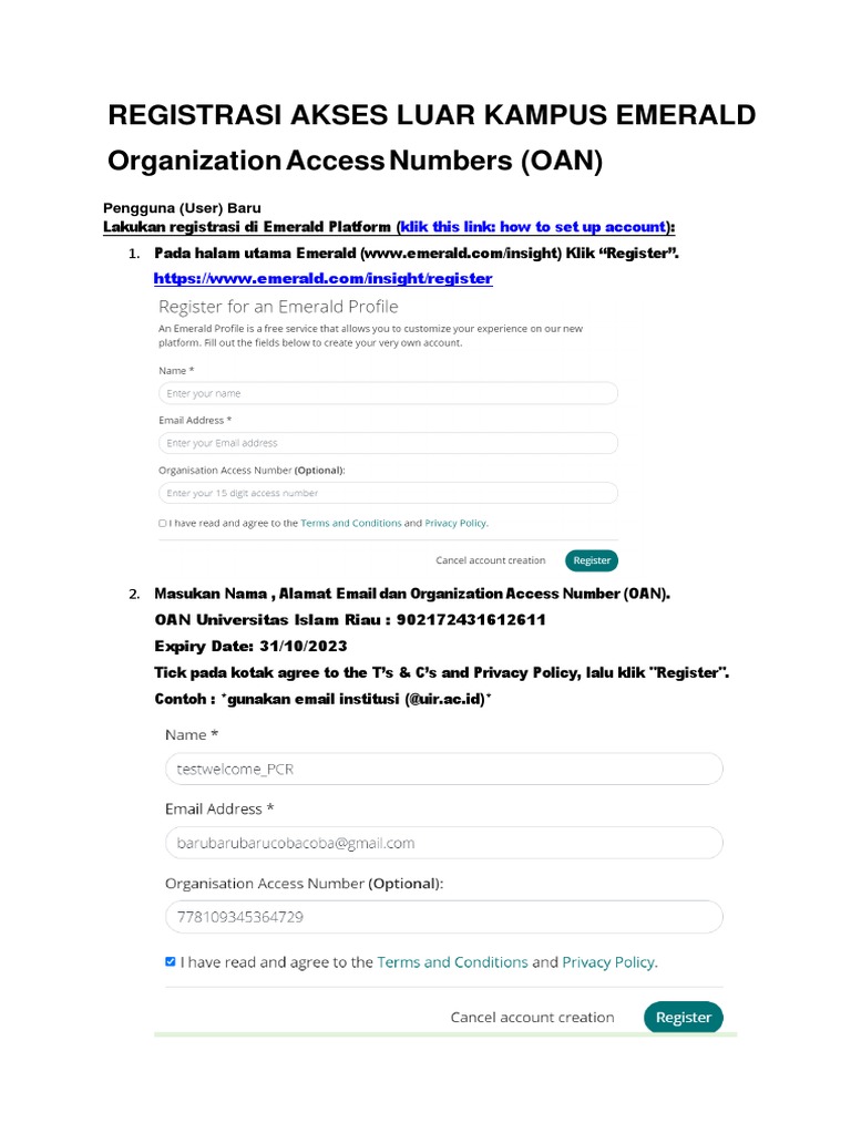 User guide how to set up account for access outside campus