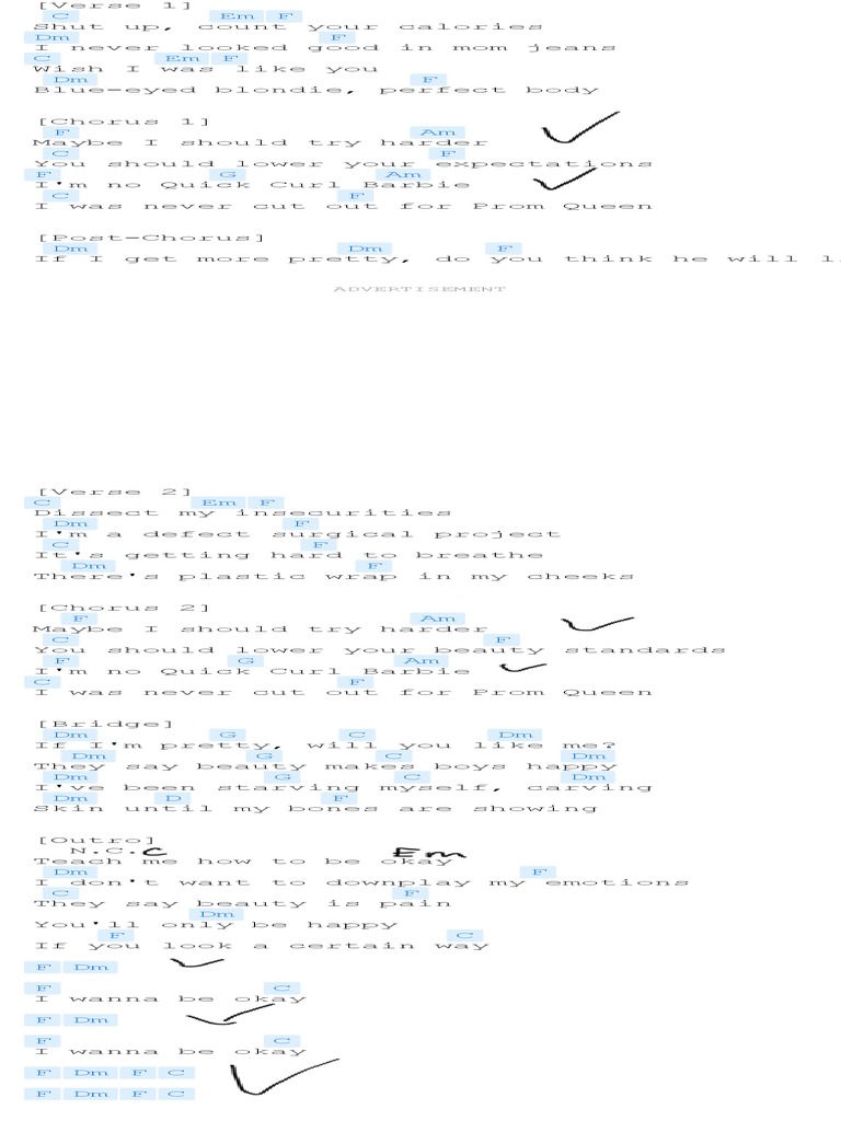 PROM QUEEN UKULELE (Ver 3) by Beach Bunny PDF