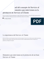 Mapa Conceptual Del Concepto de Servicio Al Cliente y Los Elementos Que Intervienen en La Prestacion