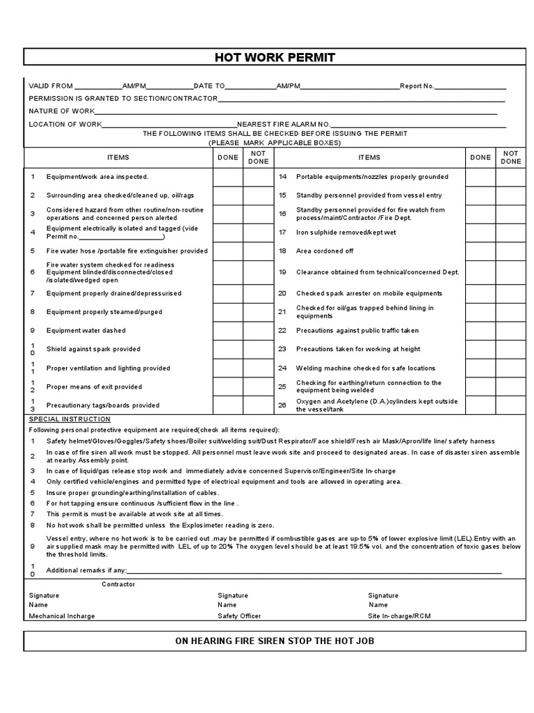 Hot Work Sample 5 PDF