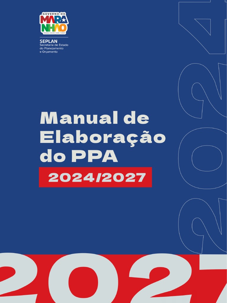 Manual de Elaboração Do Ppa 20242027 PDF