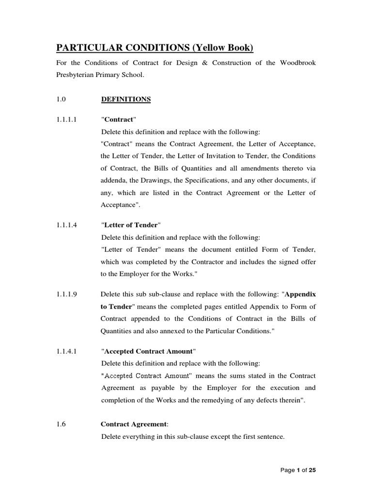Particular Conditions (Yellow Book) PDF