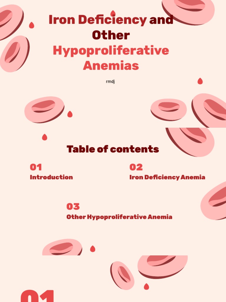 Iron deficiency Anemia and Hypoproliferative Anemia PDF