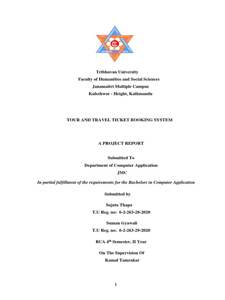 Proposal of Tour and Travel Ticket | PDF | Computers | Technology ...