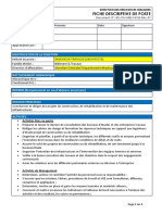 Fiche Descriptive de Poste Ingenieur Travaux (Architecte)