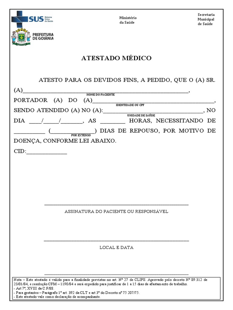Atestado Médico | PDF
